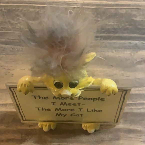 Vintage J&D Design Cat Figurine Card Holder - Picture 4 of 11